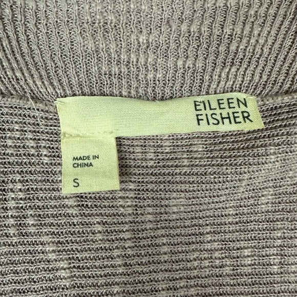 Eileen Fisher Size S Womens Pink Ribbed Linen Blend Open Front Cardigan - Picture 4 of 7